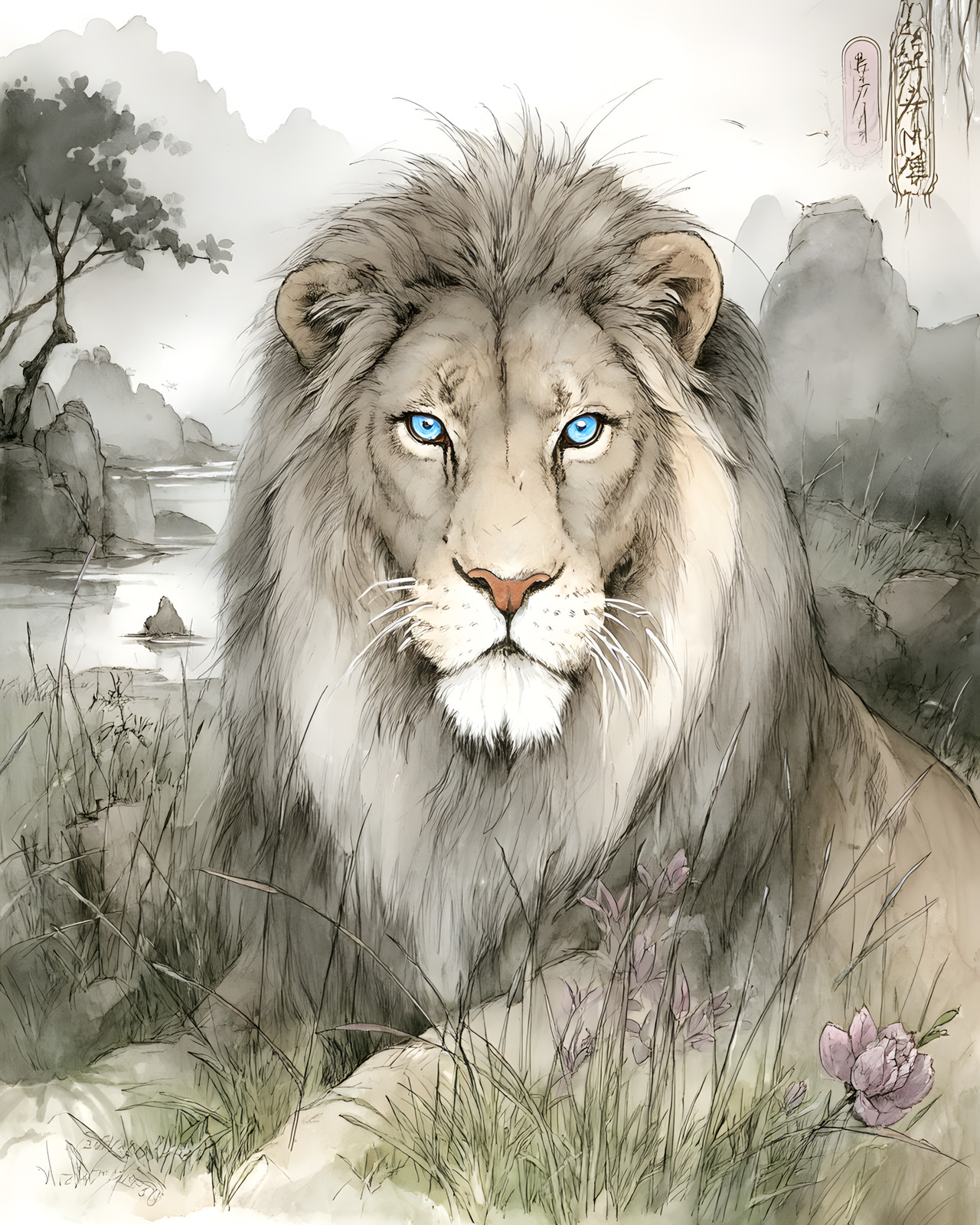 8x10 Majestic Lion Wildlife Safari Animal Art Print African Pride - 240666740