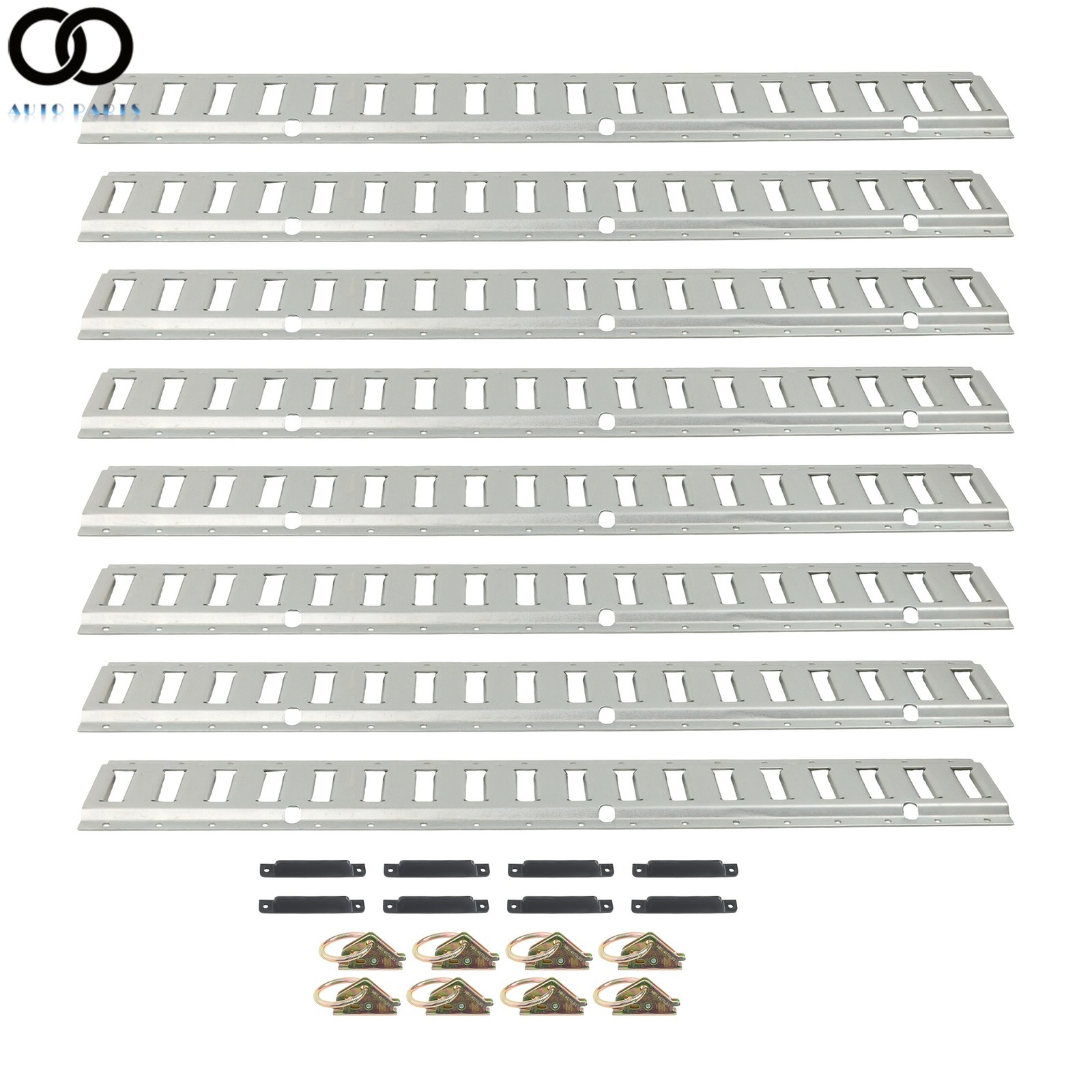 E Track Tie Down Kit Set 24PC 3' Rails For Enclosed Cargo Trailers Portable
