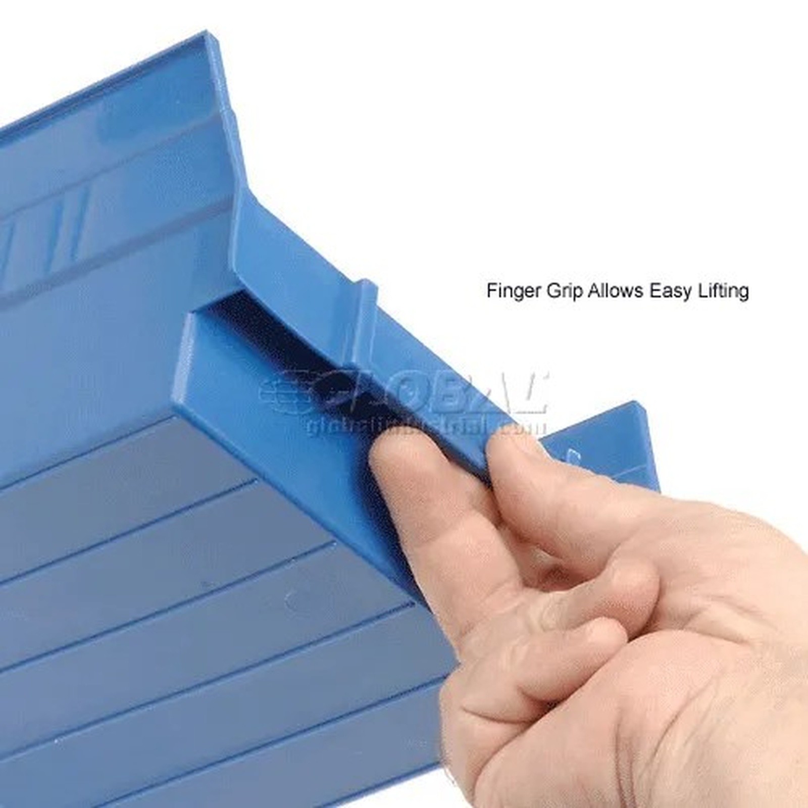 Plastic Nesting Storage Shelf Bin 6-5/8"W x 11-5/8"L x 4"H Blue - Pkg Qty 12