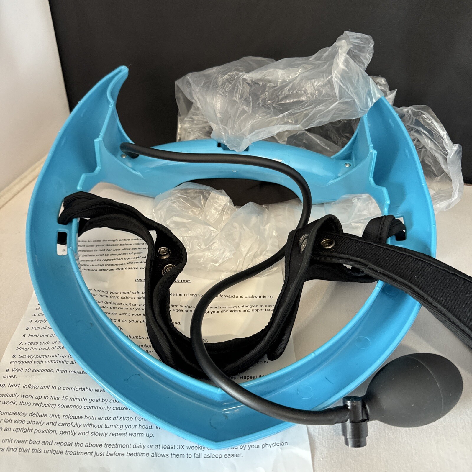 Posture Neck Exerciser Easy Portable Pumpable ORIGINAL BOX Adjustment
