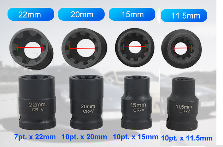 11pcs Brake Caliper Socket & Bit Set For Install Remove Brake Audi VW Porsche