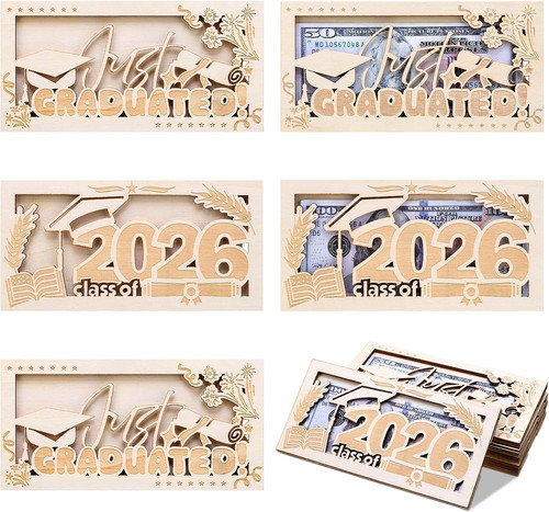 6Pcs Graduation Money Holder Class of 2026 Gifts 3D...