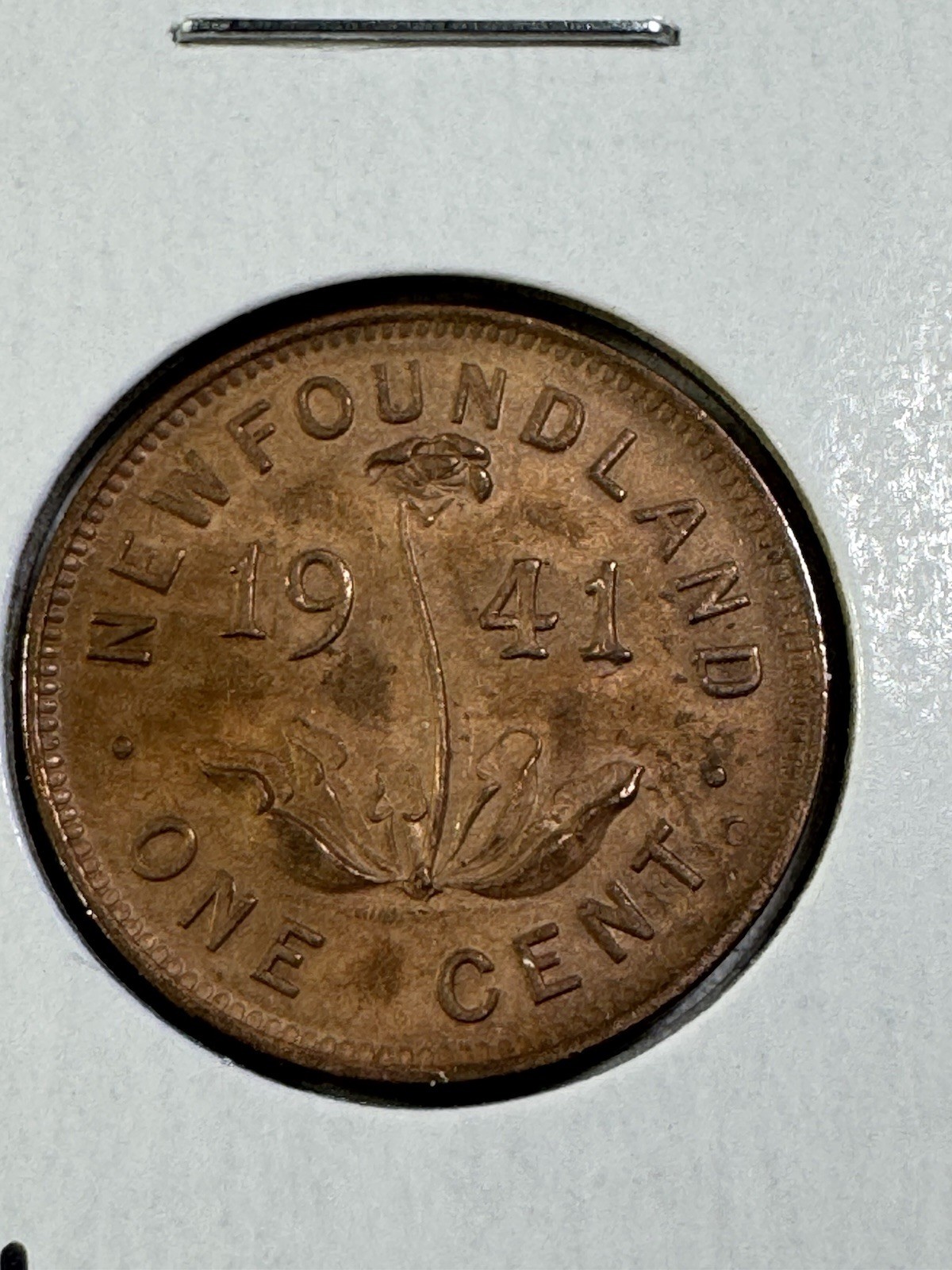 1941-C Newfoundland 1 Cent Coin Cleaned