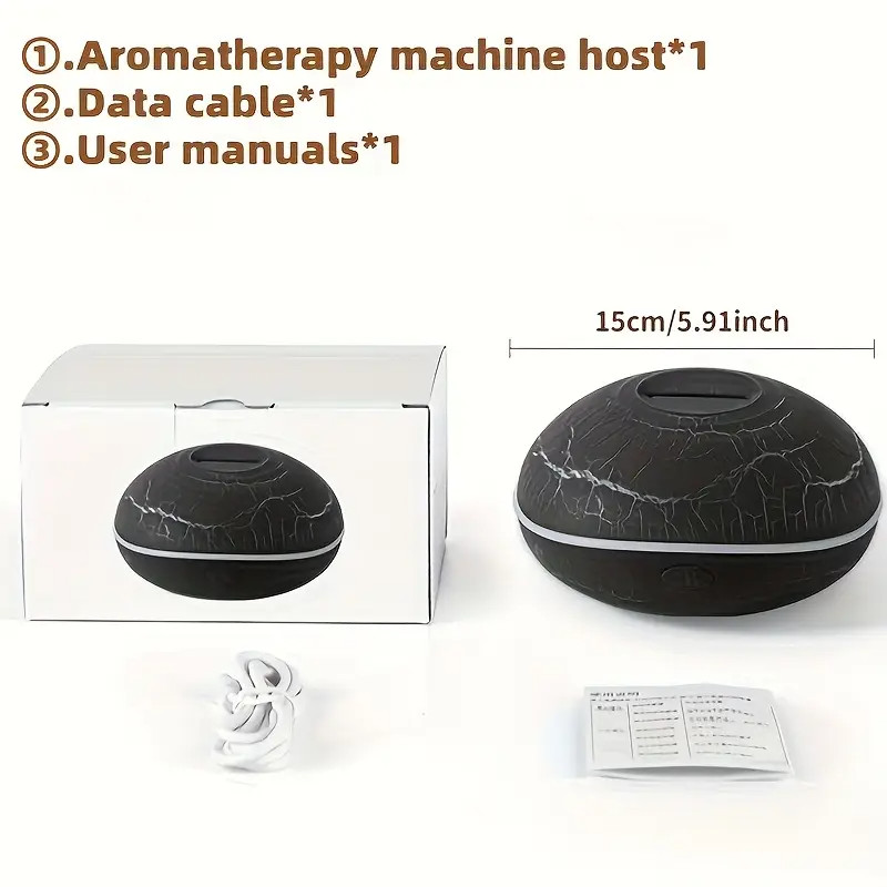Flame Aromatherapy Diffuser Aroma LED Light Ultrasonic Air Humidifier 200ml