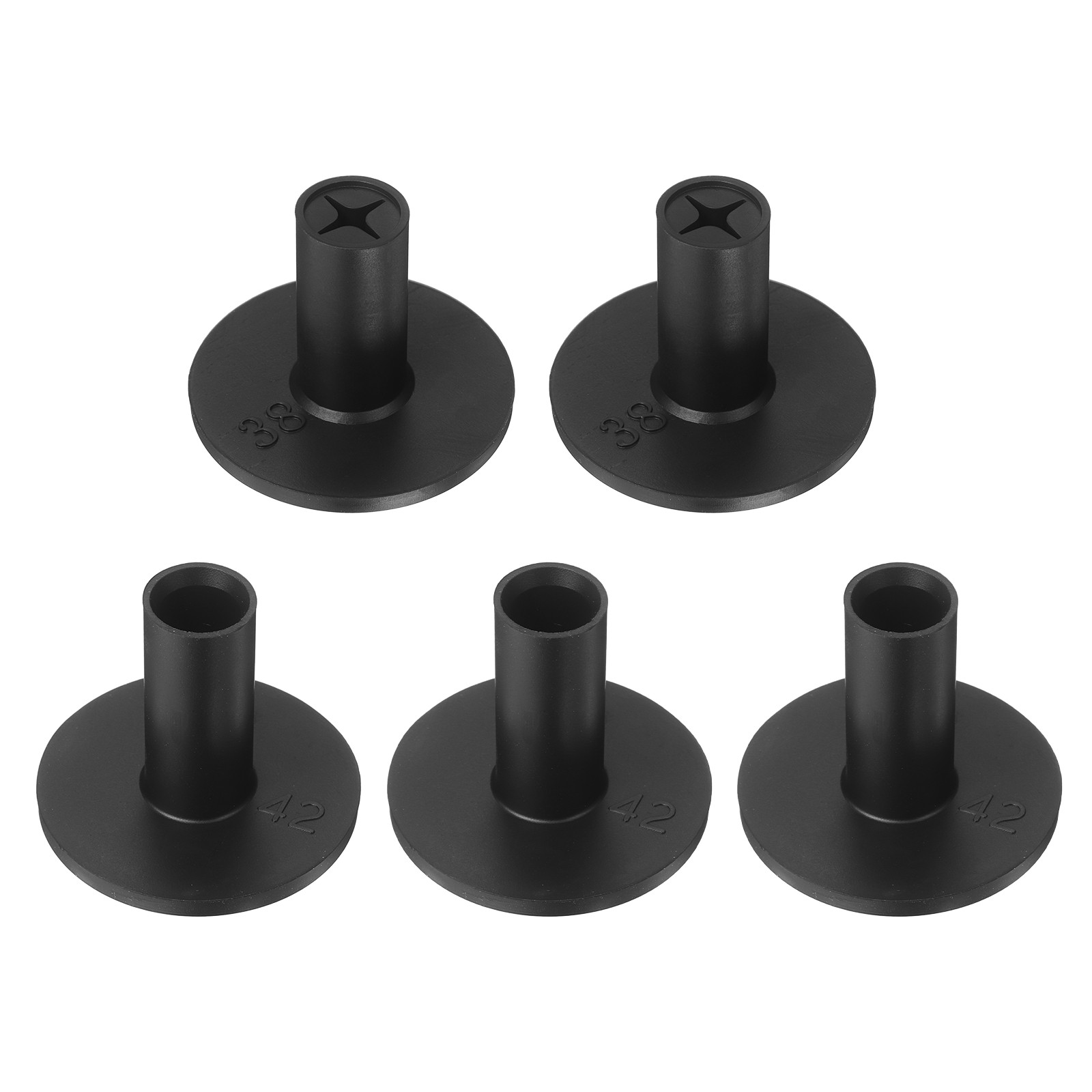 Driving Range Tee Holders Golf, 2 Pcs 1 1/2" & 3 Pcs 1 5/8" & Rubber & Black