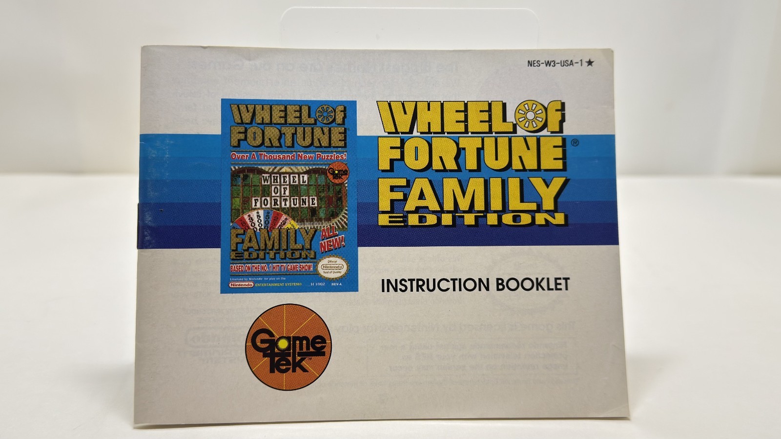Wheel of Fortune: NES- Manual Only- Very Good Condition