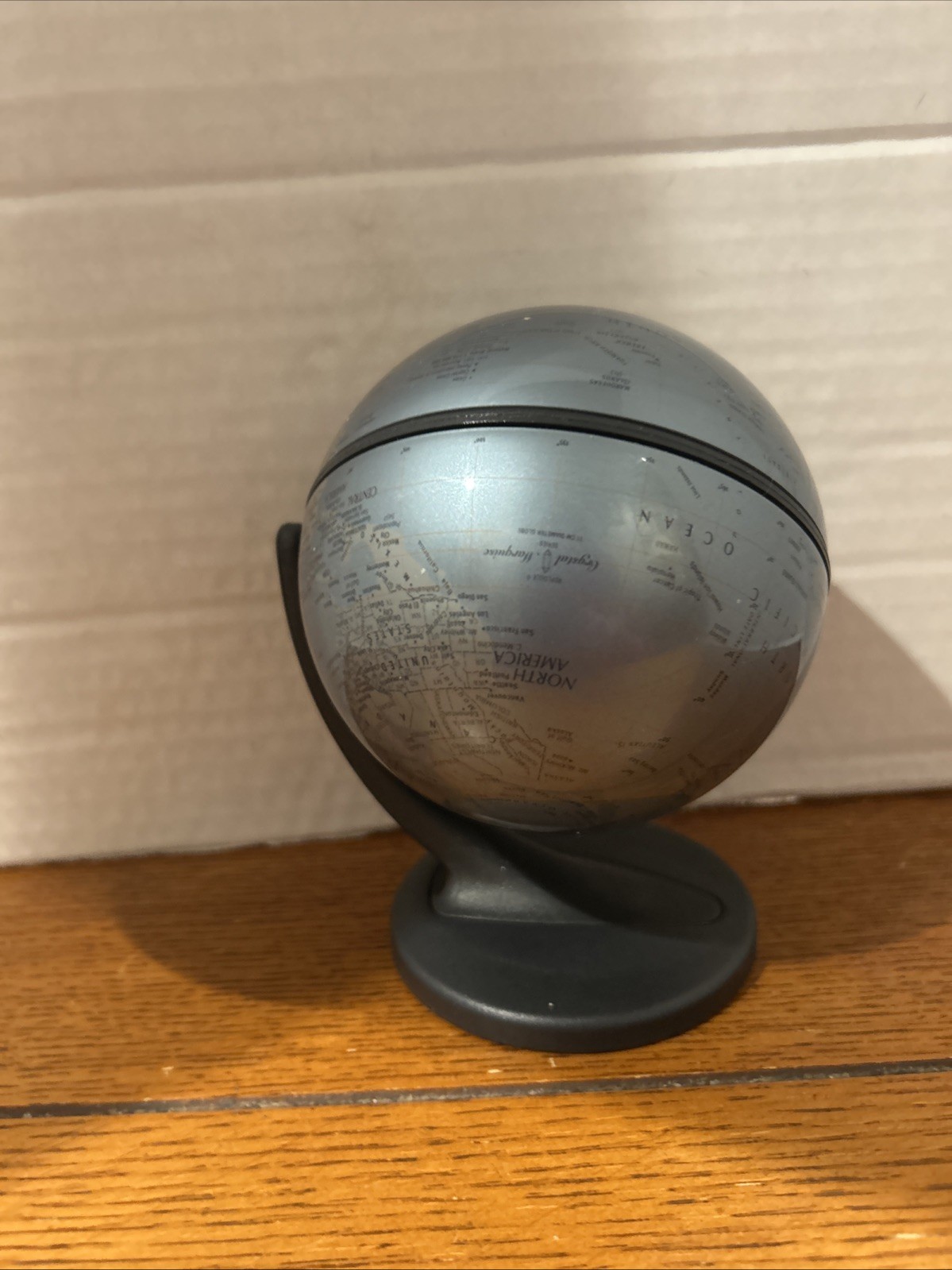 Vintage 2001 REPLOGLE Mini Globe 6” Tall w/ Stand Desk Globe EUC