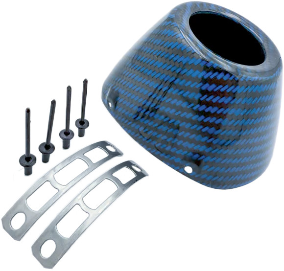 FMF 040694 4.1 Carbon Fiber Cap NEW Style BLUE Carbon