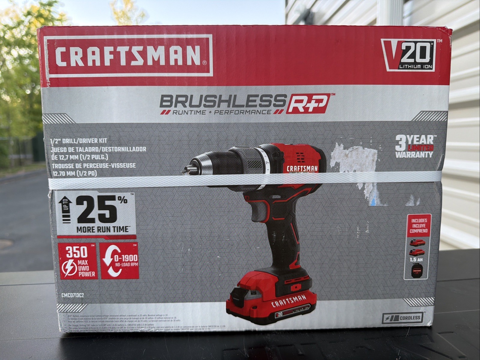 NEW CRAFTSMAN 1/2” Brushless RP Cordless Drill + 2 Batteries & Charger CMCD713C2