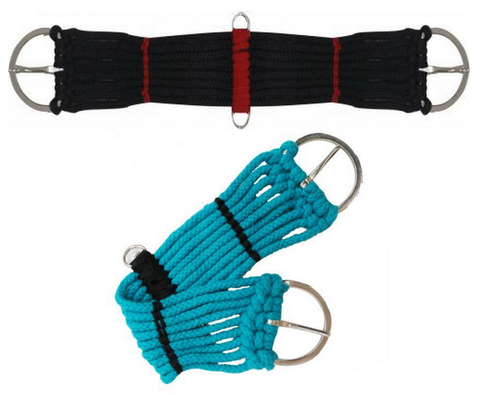 Western Horse Saddle Black or Blue Rope Cinch Girth 22 24