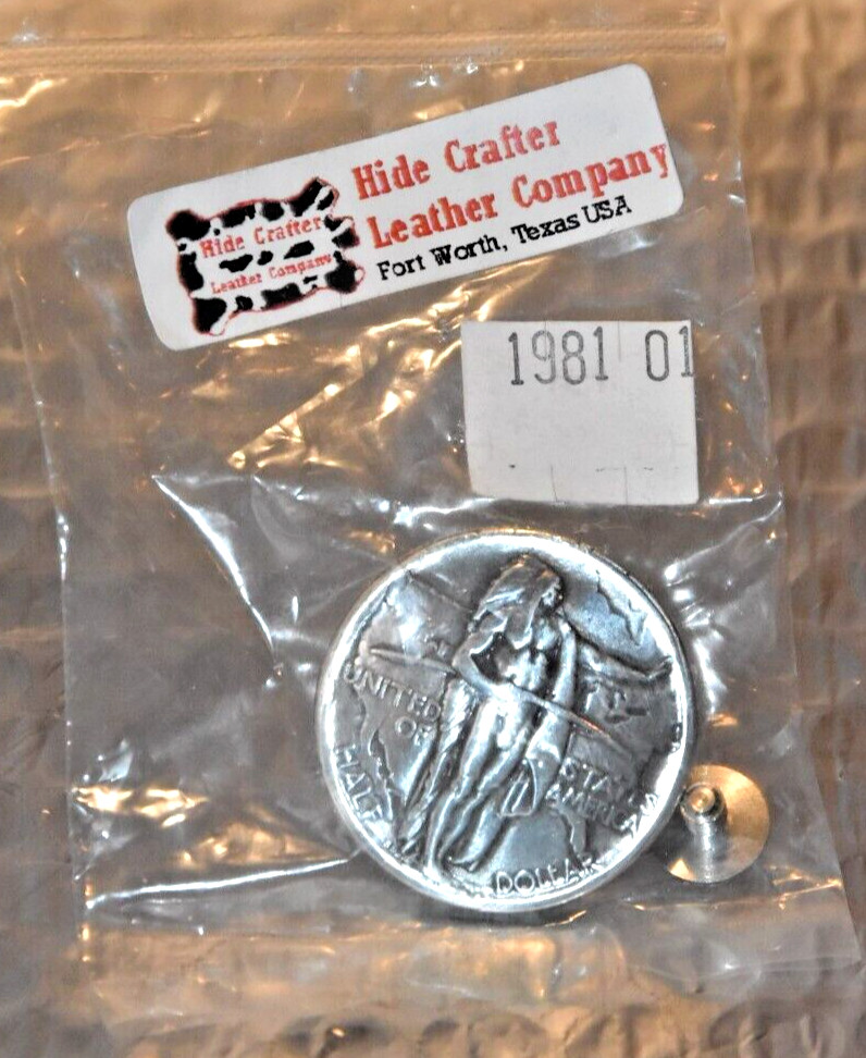 1926 Silver Oregon Trail Half Dollar Indian Concho Replica