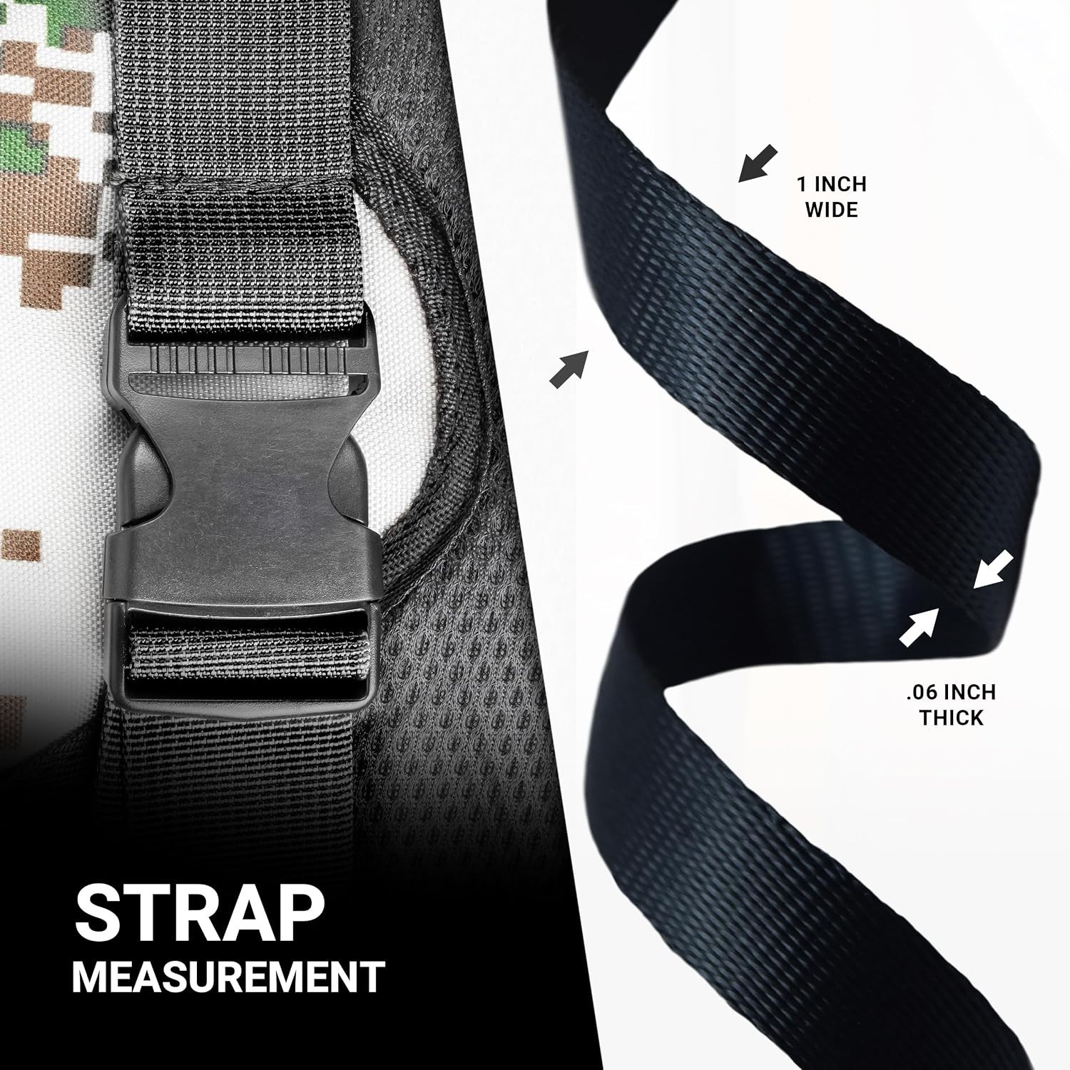 900lbs Strength Polypropylene Webbing - Versatile 1" x 10 Yards Black Straps