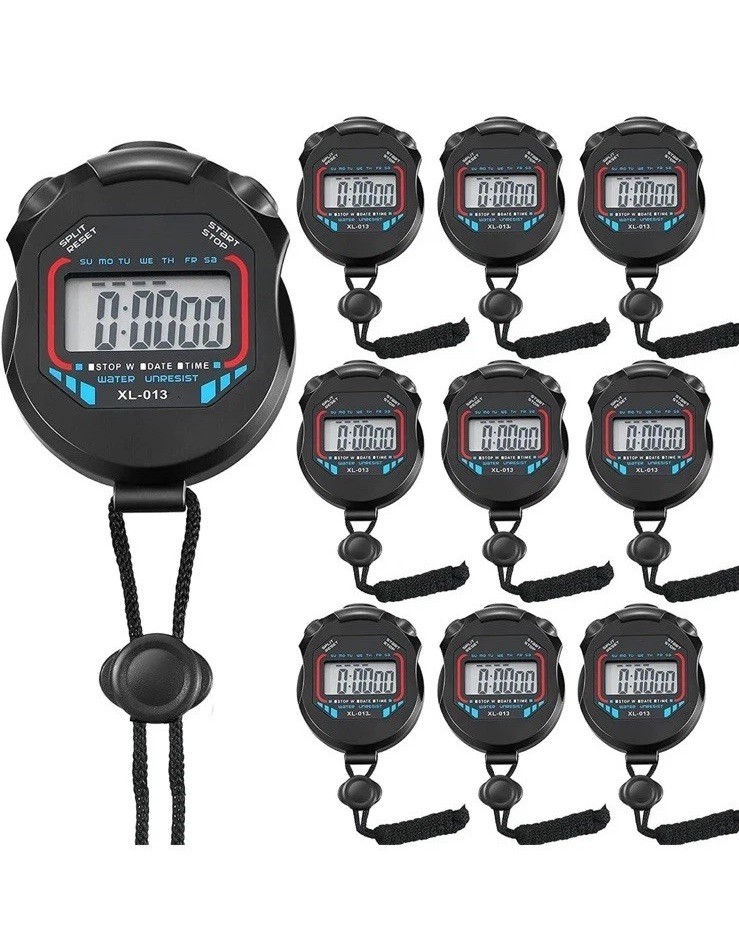 Waterproof Stopwatch Digital Handheld Multi-Function 10pk