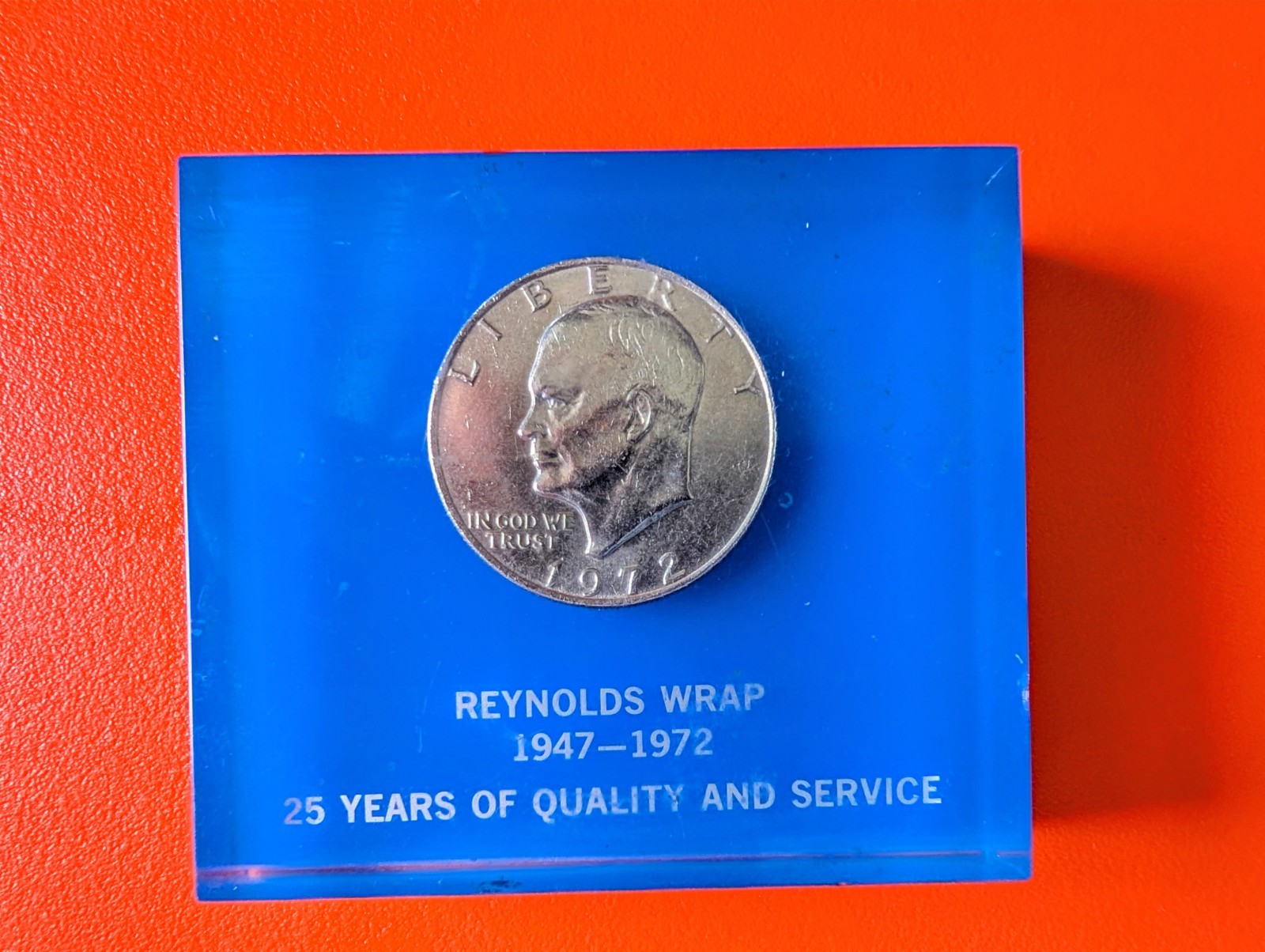 Renyold Wrap 25 Years Of Quality And Service 1972 Coin