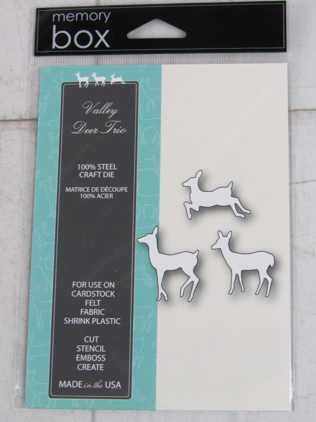 Memory Box Steel Craft Die, Valley Deer Trio, 99167
