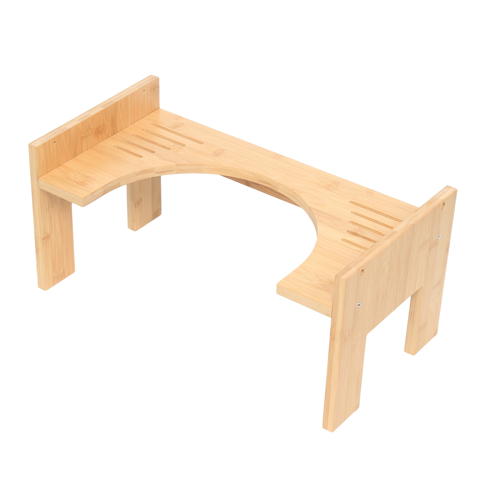 Bamboo Adjustable Toilet Stool, 7-9 Inches Bamboo Potty Stool, Poop Stool