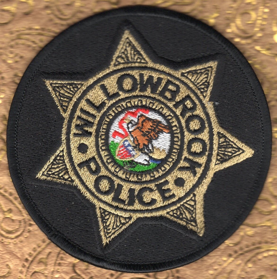 Willowbrook Illinois Police Shoulder Patch Old Style 3-3/4" Round