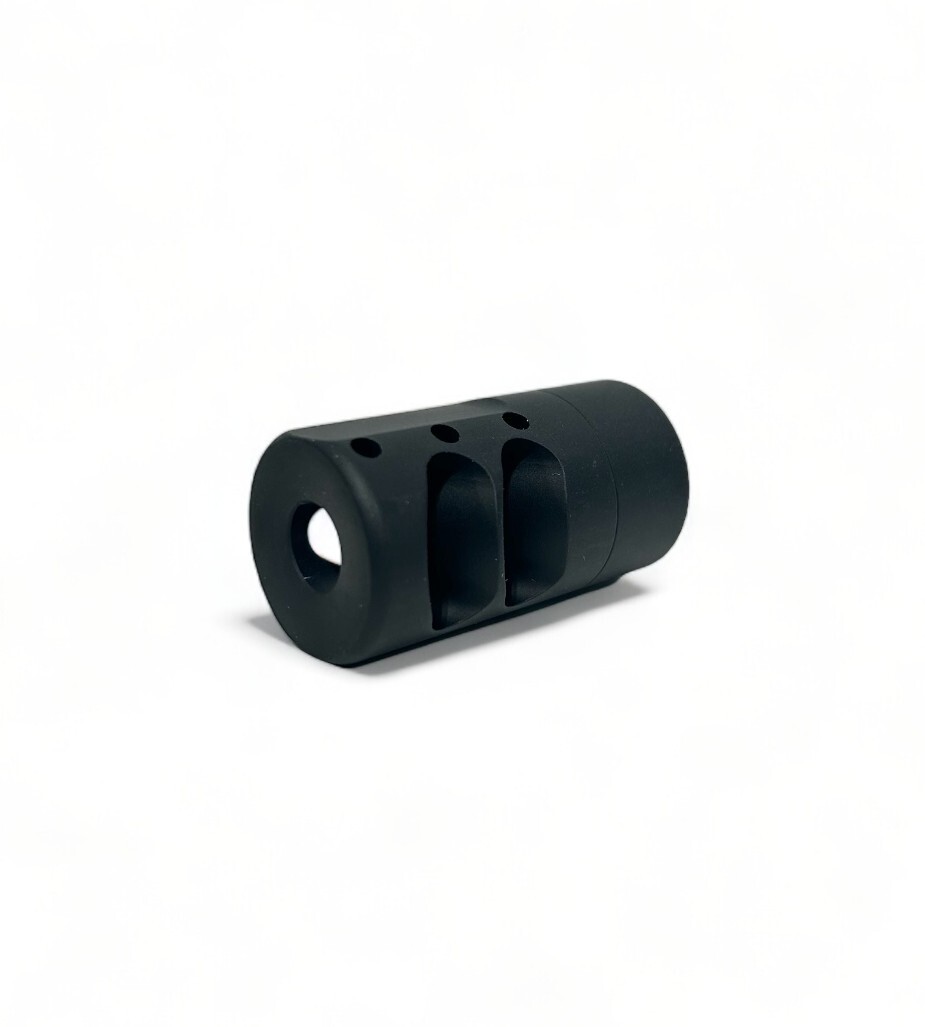 Cub 2 port Self Timing Muzzle Brake 5/8 - 24 By J&A Outdoors
