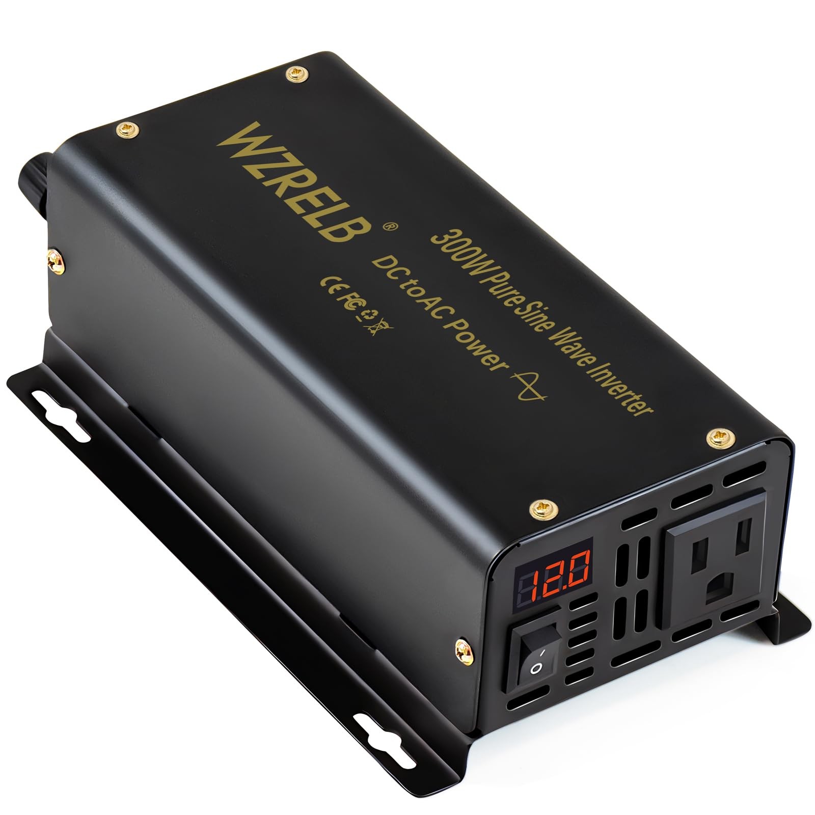 WZRELB 300W Pure Sine Wave Power 600W Peak DC 36V to 110V AC Car LED Display