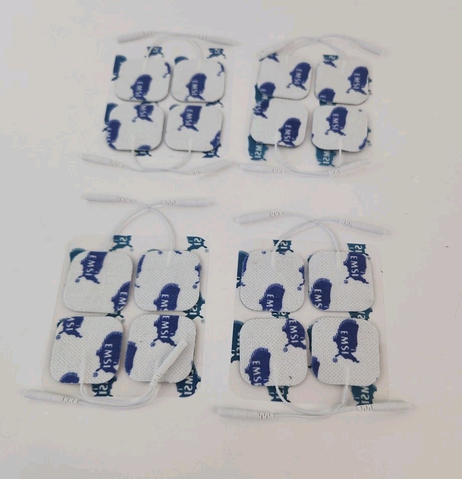 New 16 EMSI Electrical tens Stimulation Electrodes/Battery!