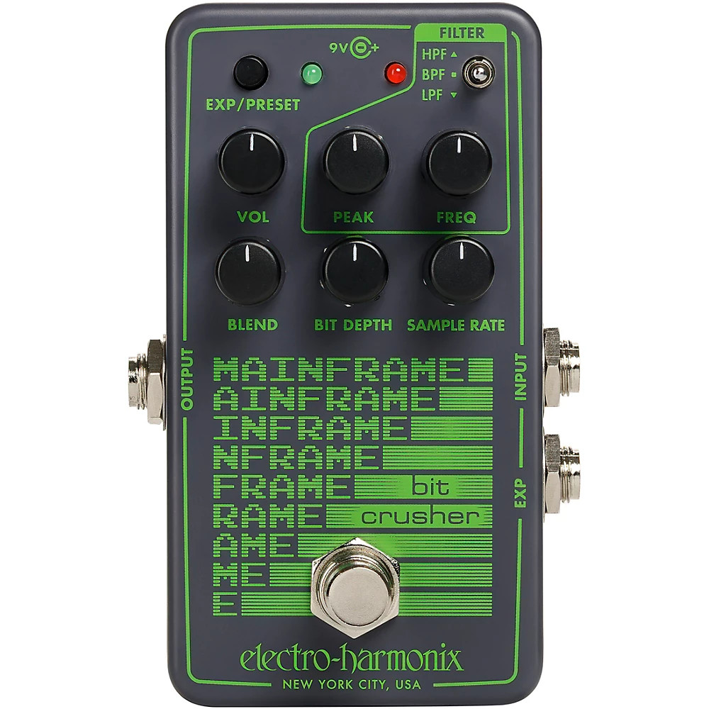 ElectroHarmonix Mainframe Bit Crusher Effects Pedal Gray