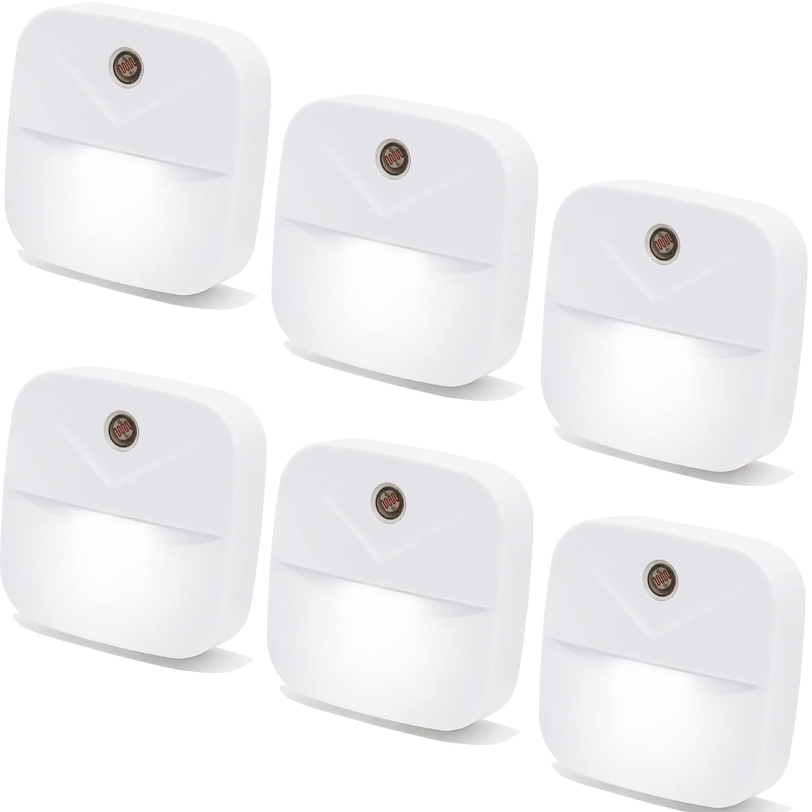 Plug-in Night Light LED Motion Sensor Activated Bathroom Kitchen Hallway 6-pack