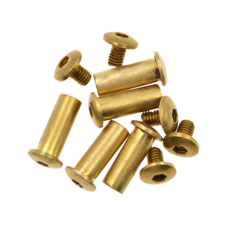 5Pcs Brass Straight Razor Pins Knife Handle Screw Culter Cultery Repair Tool
