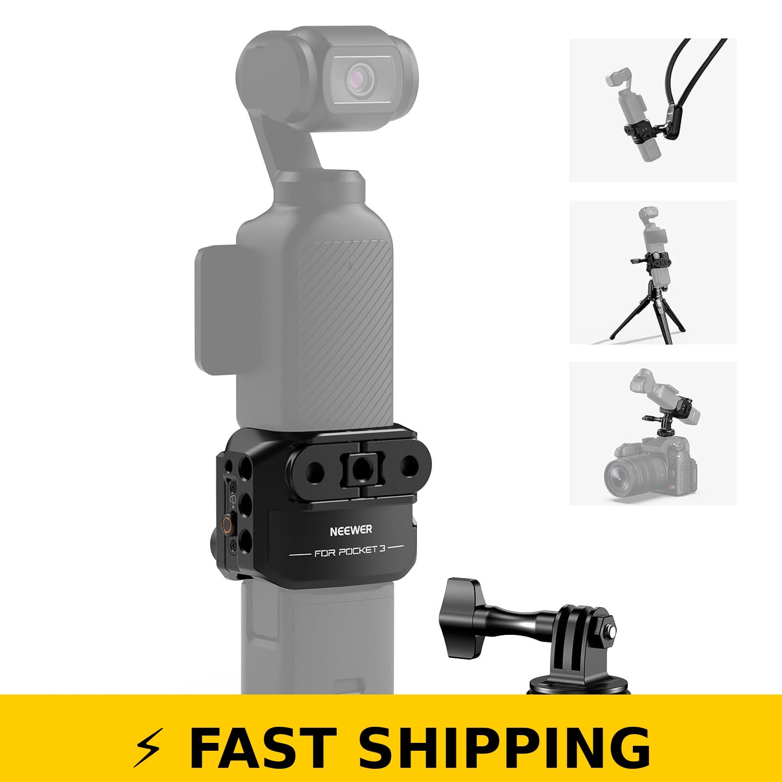 NEEWER Pocket 3 Cage for DJI Osmo Pocket 3 - Lightweight Aluminum Rig