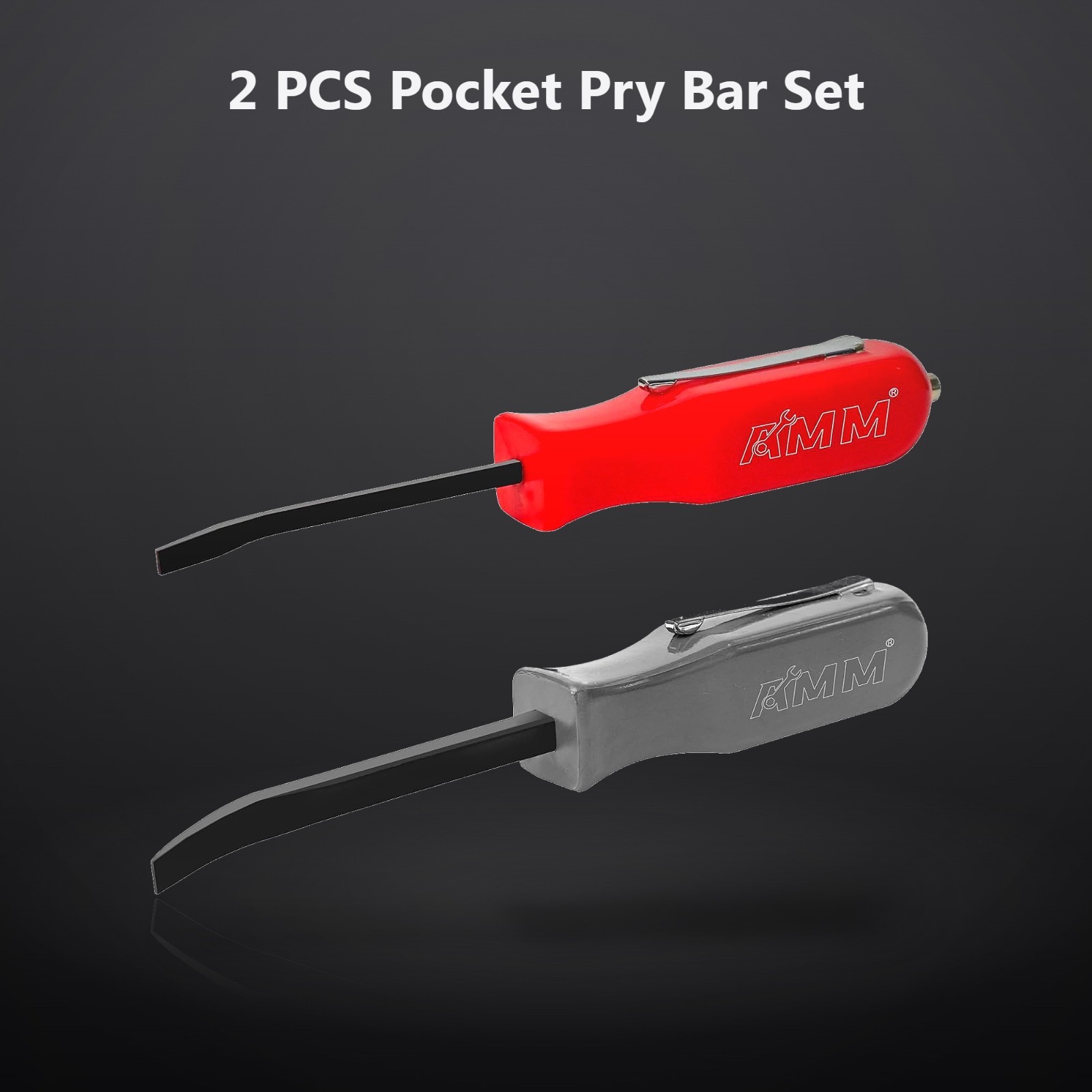 2 PCS Pocket Pry Bar Set, Mini Pry Bar with Magnet Top and Pocket Clip, 4.5" ...