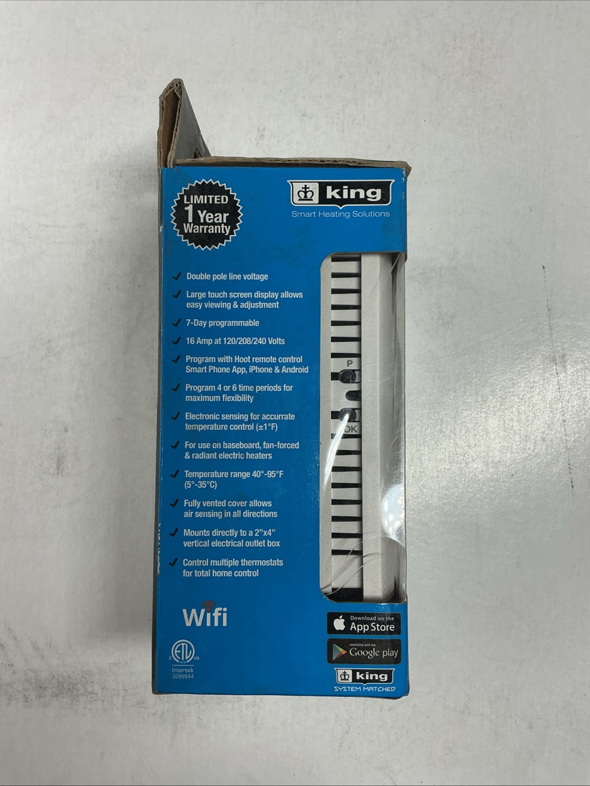 K902-W White Double Pole WiFi Thermostat