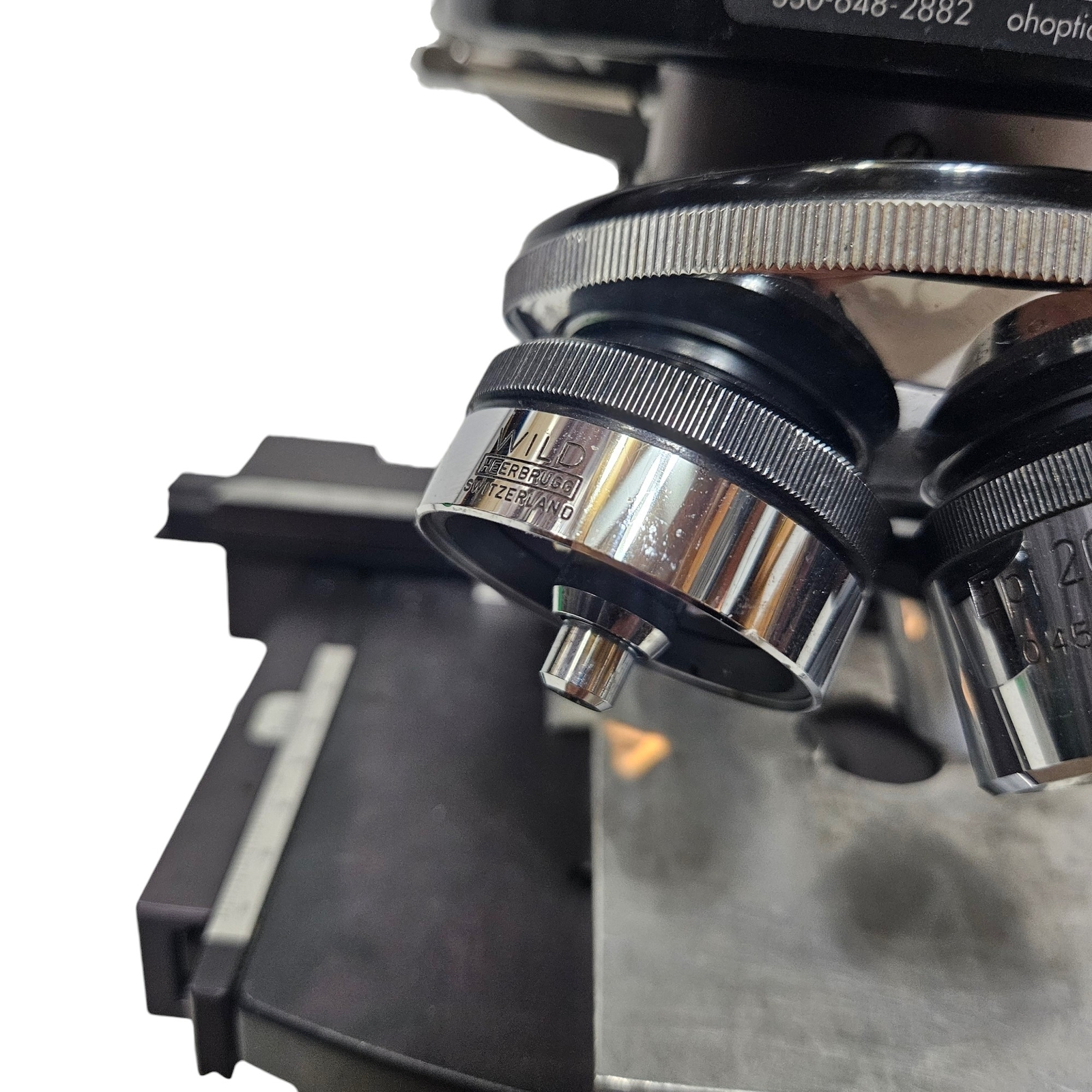 Wild Heerbrugg Microscope M12-95639 w/ Light & Mtr 23 Power Supply