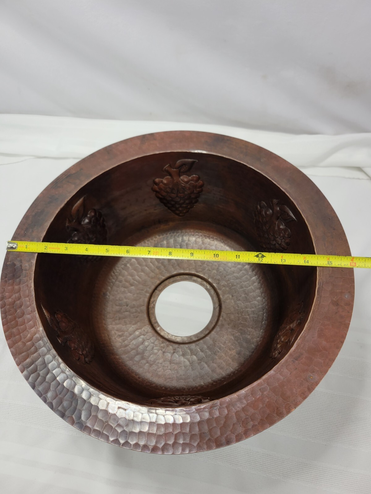 Native Trails Sink With Grapes Antique Hammered Copper Finish CPS261