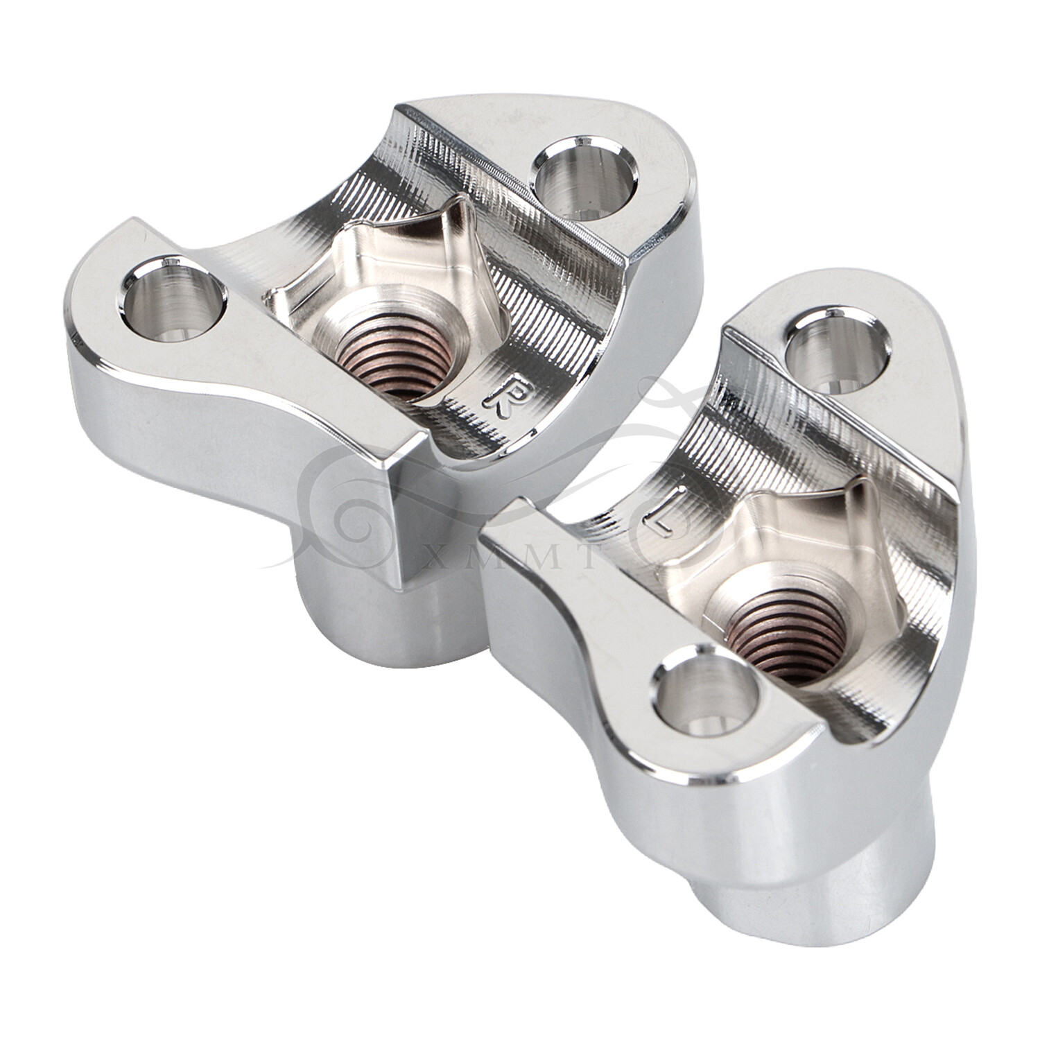 Chrome 2" Handlebar Risers Bottom For Harley Dyna Street bob Softail Sportster