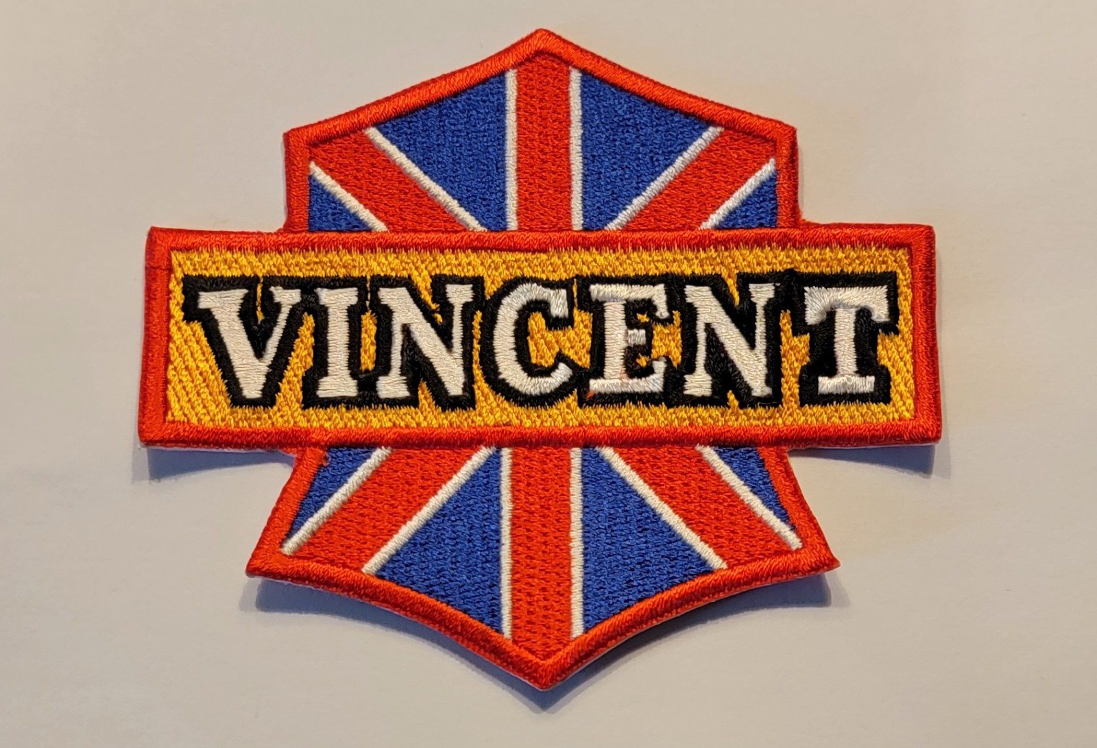 Vincent Motorcycles  5 inch shield patch. 100% embroidered . Cafe Racer Ace  NEW