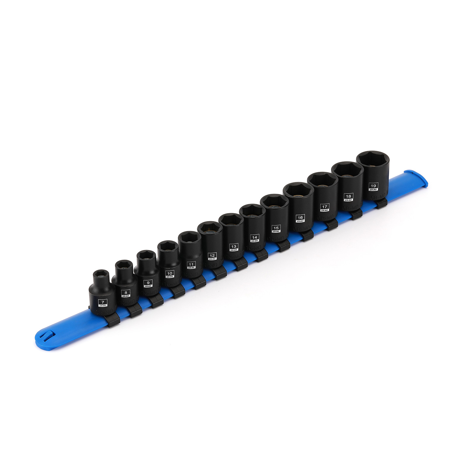13PCS 3/8"Drive Magnetic Socket Set, Shallow, 6-Point, Metric, 7mm to 19mm CR-MO