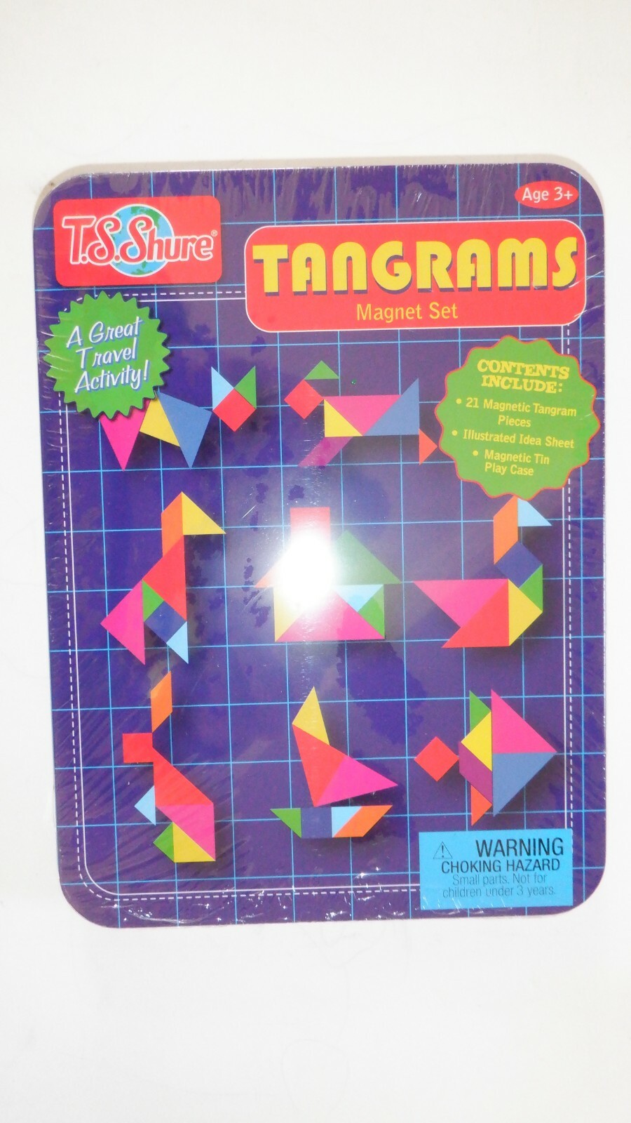TS SHURE TANGRAMS MAGNETS MAGNETIC EDUCATIONAL TIN T.S.