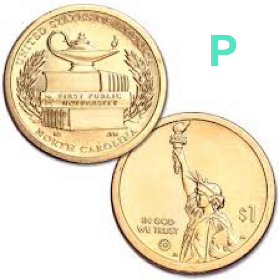 2021 P.  North Carolina. American Innovation.  Dollar Coins. Collector. US Mint