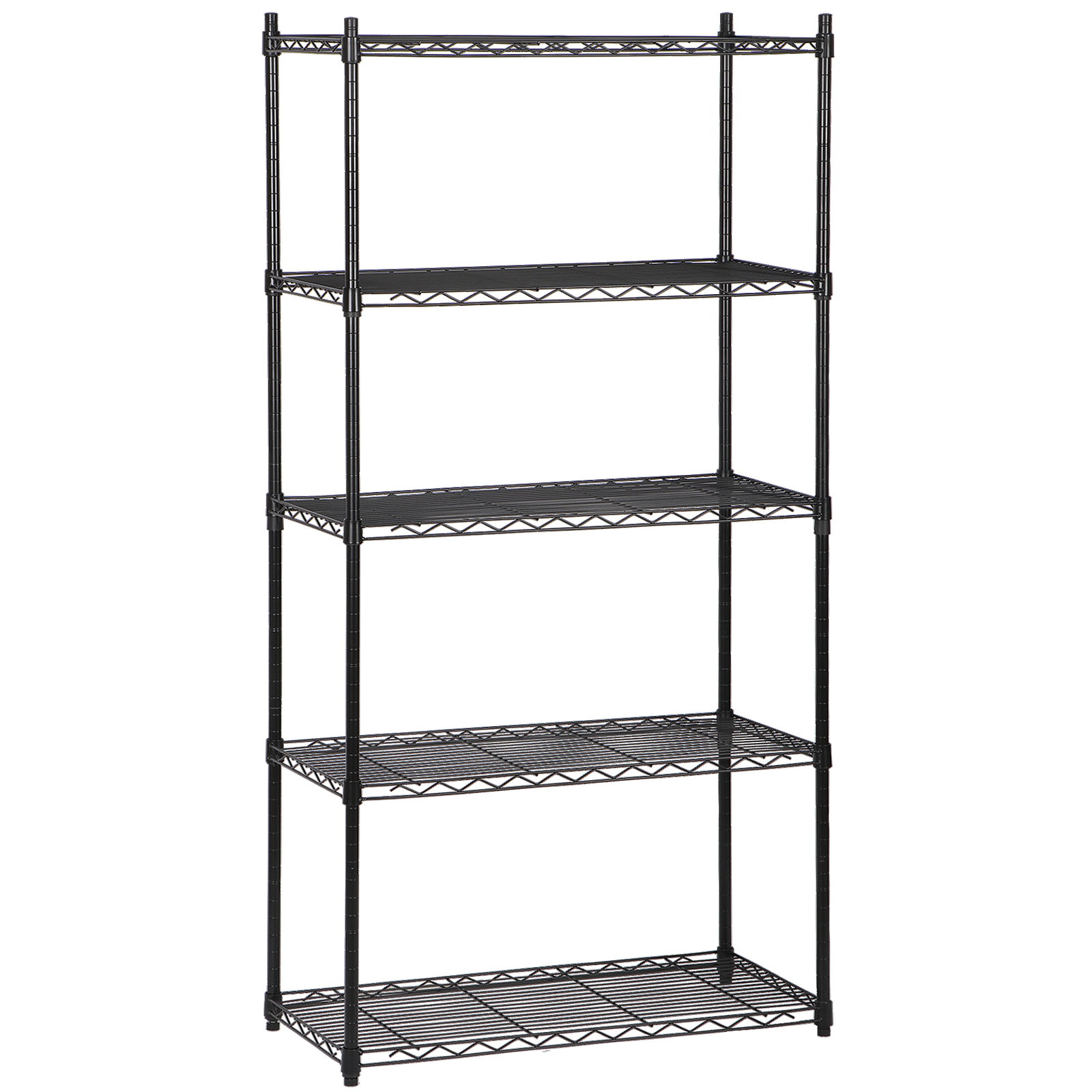 5 Tiers Wire Shelving Unit Rack Large Space Adjustable Storage Shelves Kitchen
