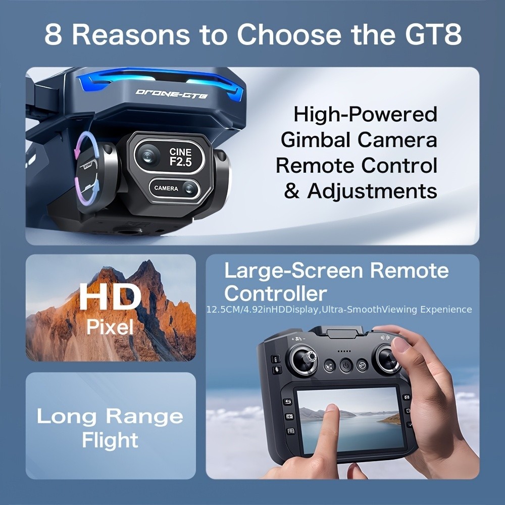 6K HD Pro FPV Drone 5G WiFi Obstacle Avoidance Dual Batteries