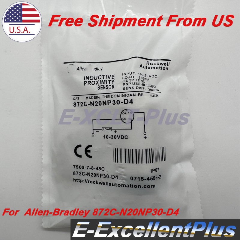 Proximity Sensor For Allen-Bradley 872C-N20NP30-D4 872CN20NP30D4 10-30VDC 20mm
