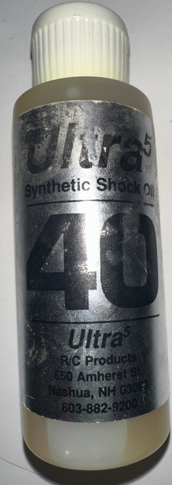 Ultra5 40 WT Synthetic Shock Oil 2oz New Vintage RC Car