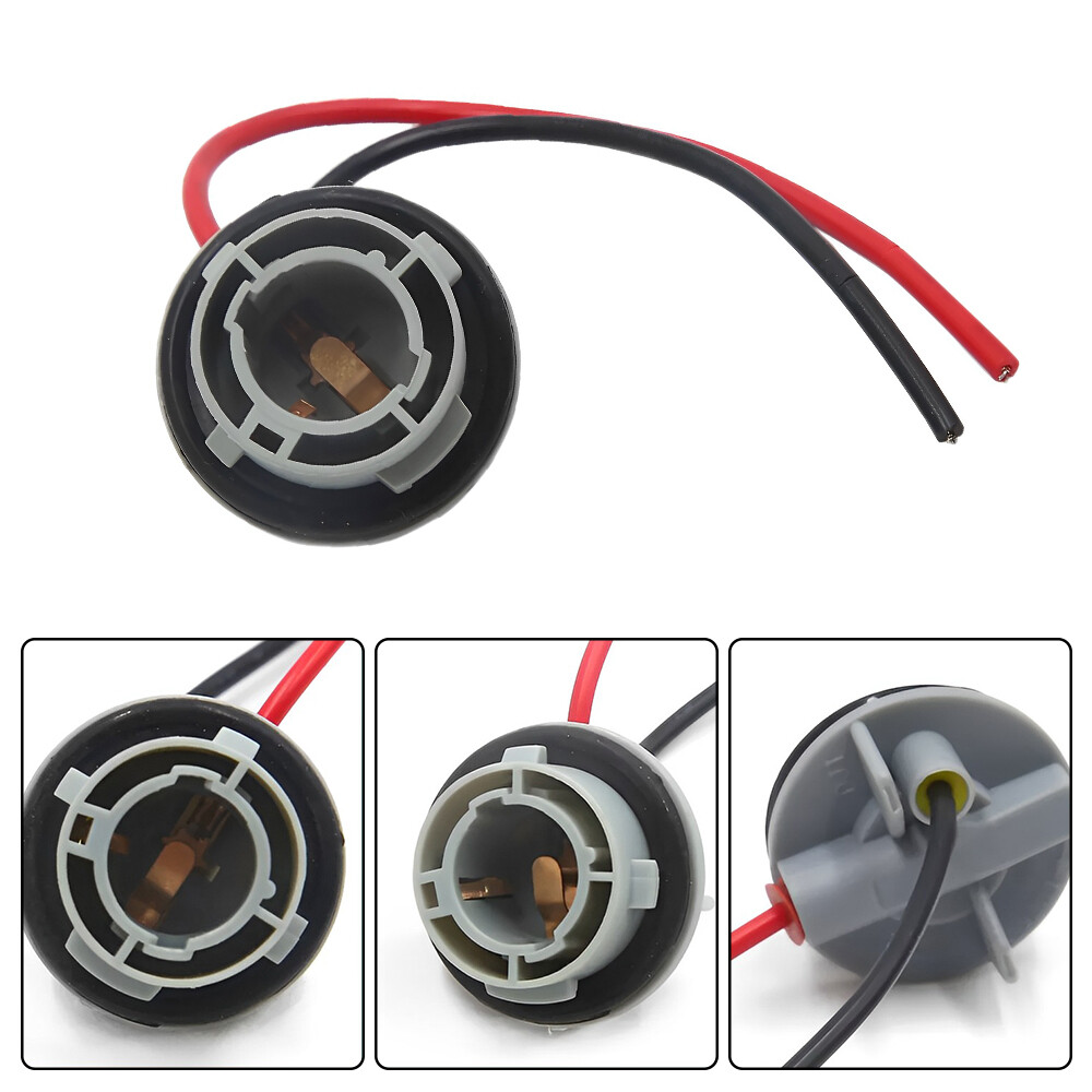 2x Universal Pigtail Wire Female Socket 1156 S Two Harness Back Up Reverse Light