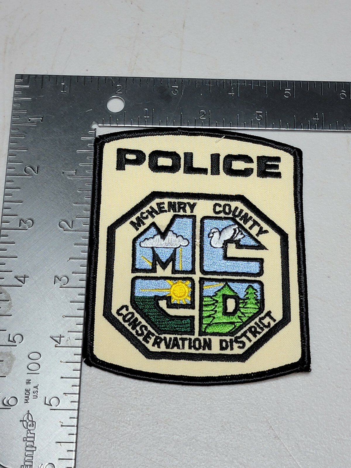 L Police patch patches McHenry County Illinois Conservation District