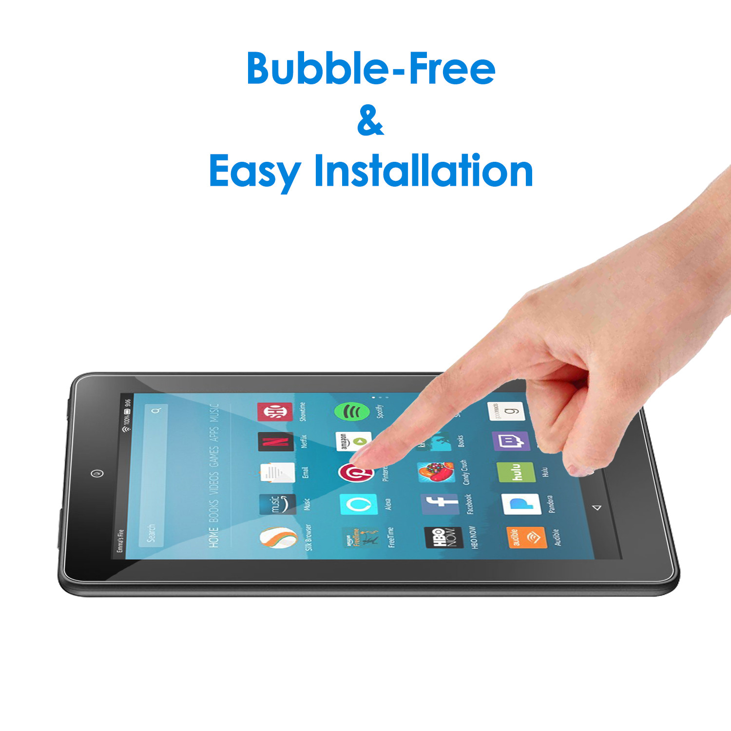 JETech Screen Protector for Amazon Fire HD 8 (2018, 2017 and 2016 Model)