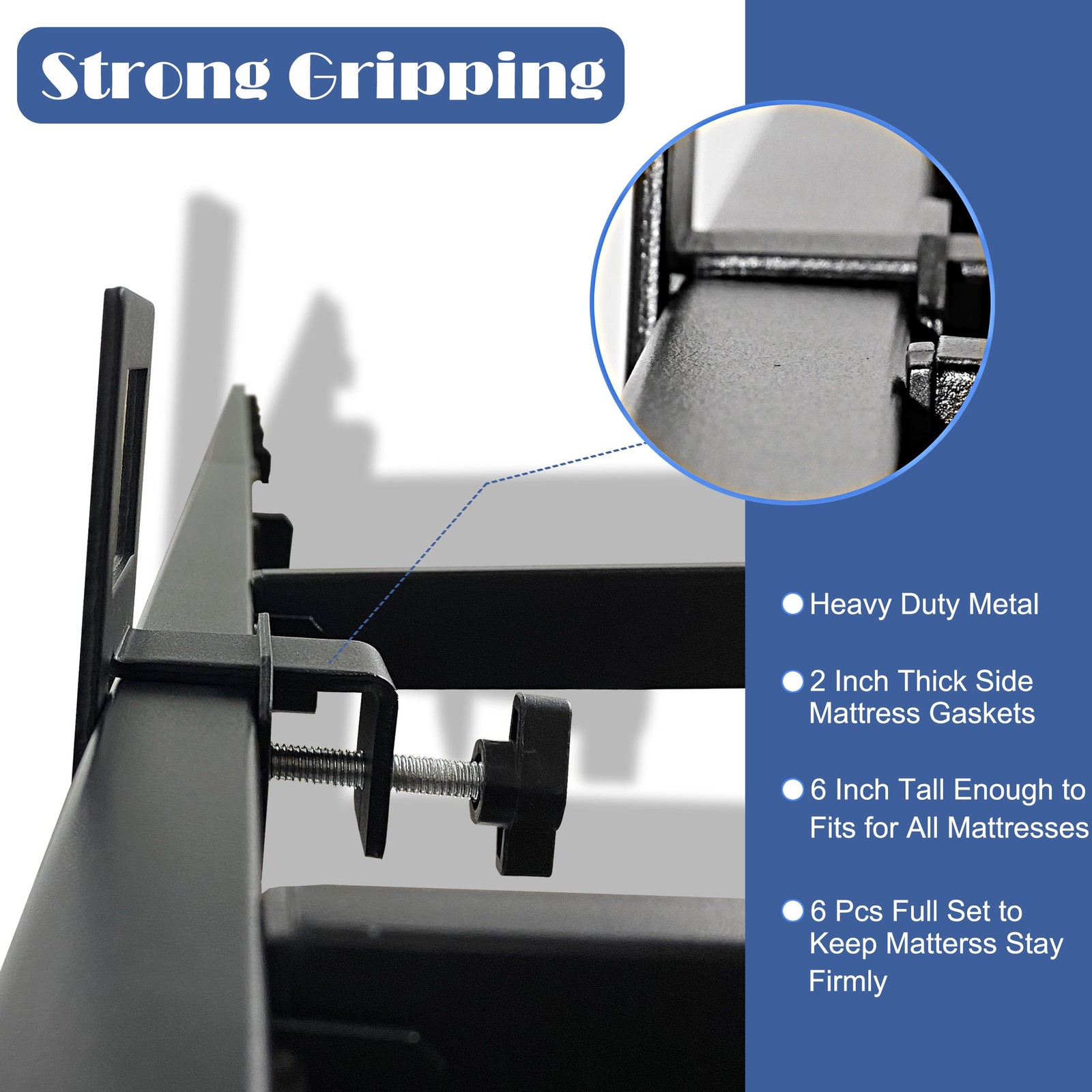 Mattress Slide Stopper to Keep Mattress from Sliding Extra Thick Mattress Hol...