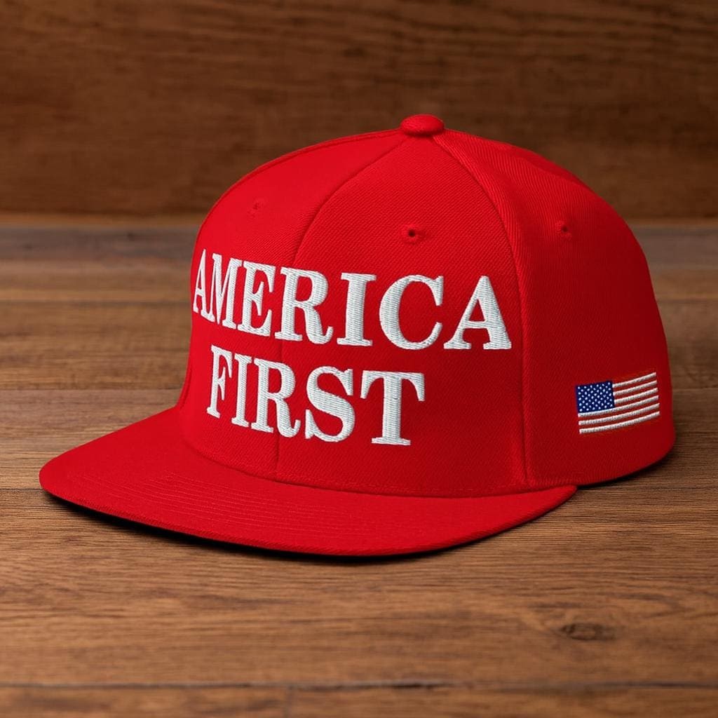 America First Embroidered Hat USA Patriotic Snapback Cap