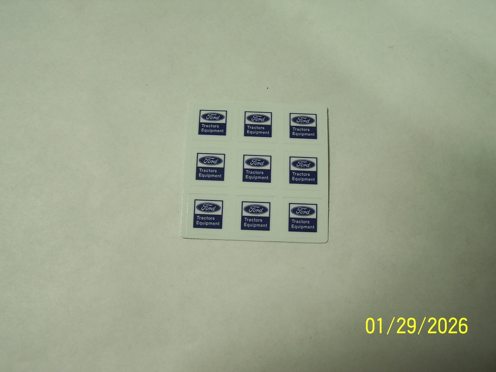 Ford Tractors Equipment Rubics Cube 9 Piece Decal Set