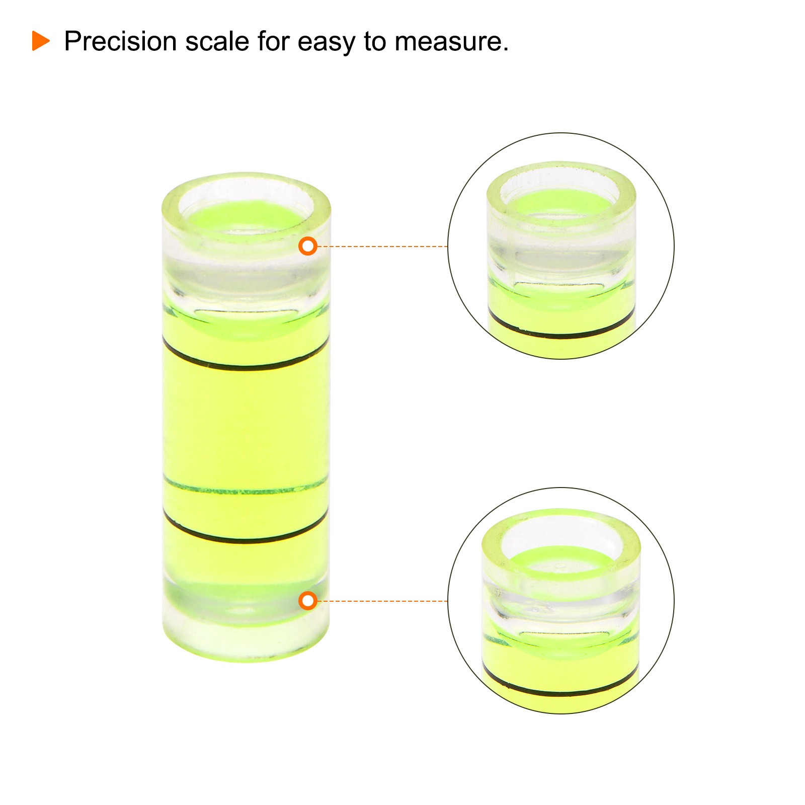 10pcs Small Cylindrical Bubble Level Vials 8x22mm Levels Measuring Tools