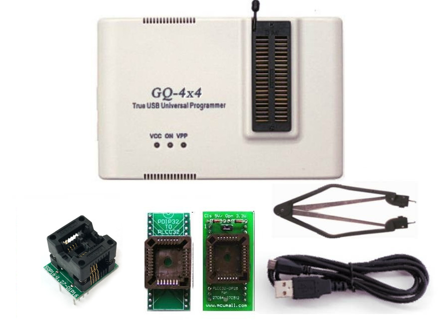 GQ PRG-056 True-USB PRO GQ-4X V4 (GQ-4X4) Willem Programmer Full Pack W25Q256