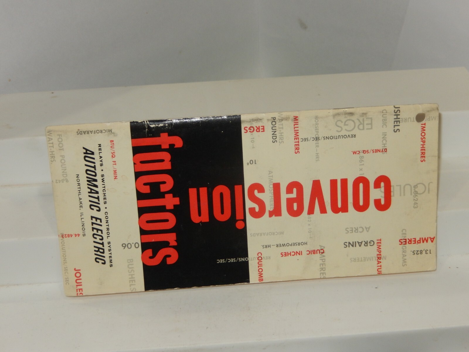 Automatic Electric Booklet Conversion Factors Tables/Formulae 60s BTU/SQ FT/MIN